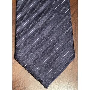 Tavato Blue Black Hand Made 100% Polyester Men’s Neck Tie